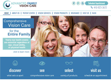 Tablet Screenshot of advancedfamilyvisioncare.com
